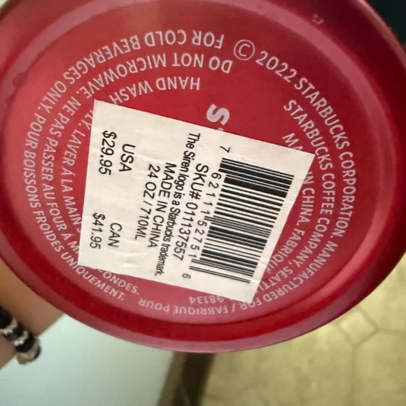 Starbucks Bold Red Tumbler with Lid - Picture 4 of 6